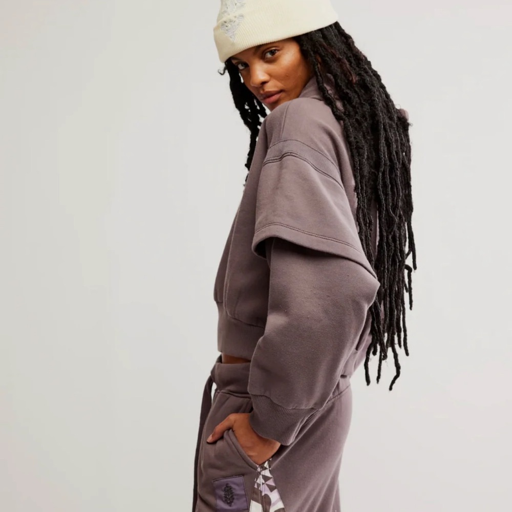 Free People Movement Snow Flow Hoodie NWT Size XS Driftwood Combo - Picture 2 of 4